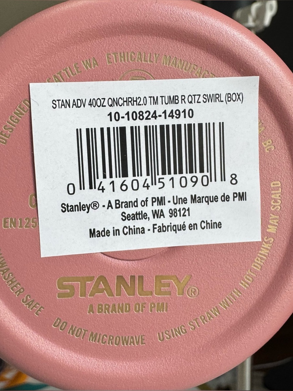 Stanley Rose Pink Travel Tumbler with Handle - Picture 6 of 6